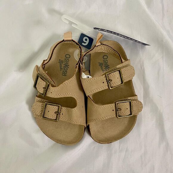 Oshkosh B'gosh Tan Brown Bruno Toddler Sandals Size 6 Toddler - Picture 1 of 5